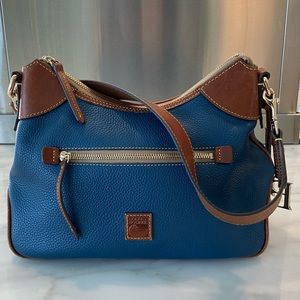 Dooney Burke Pebble Grain Small Hobo in Jeans (color)